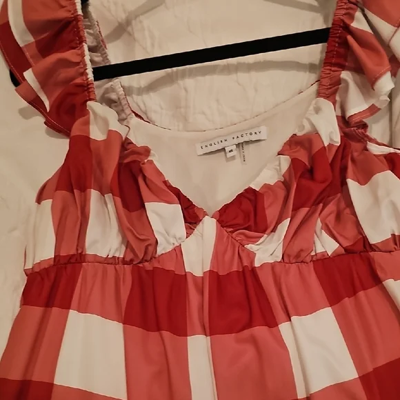 Red and White Gingham Dress - Picture 4 of 6